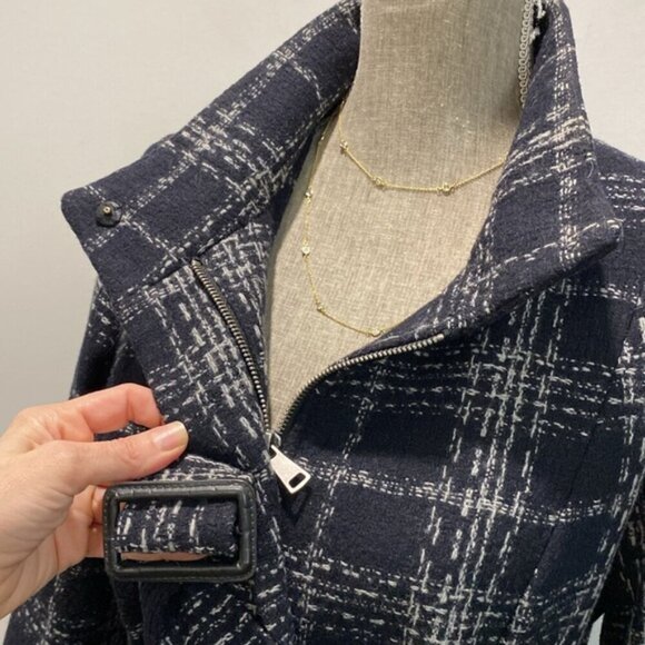 Mossimo Plaid Jacket Blue Wool coat - Picture 4 of 14
